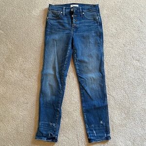 Madewell slim straight blue jeans size 26. Great used condition.